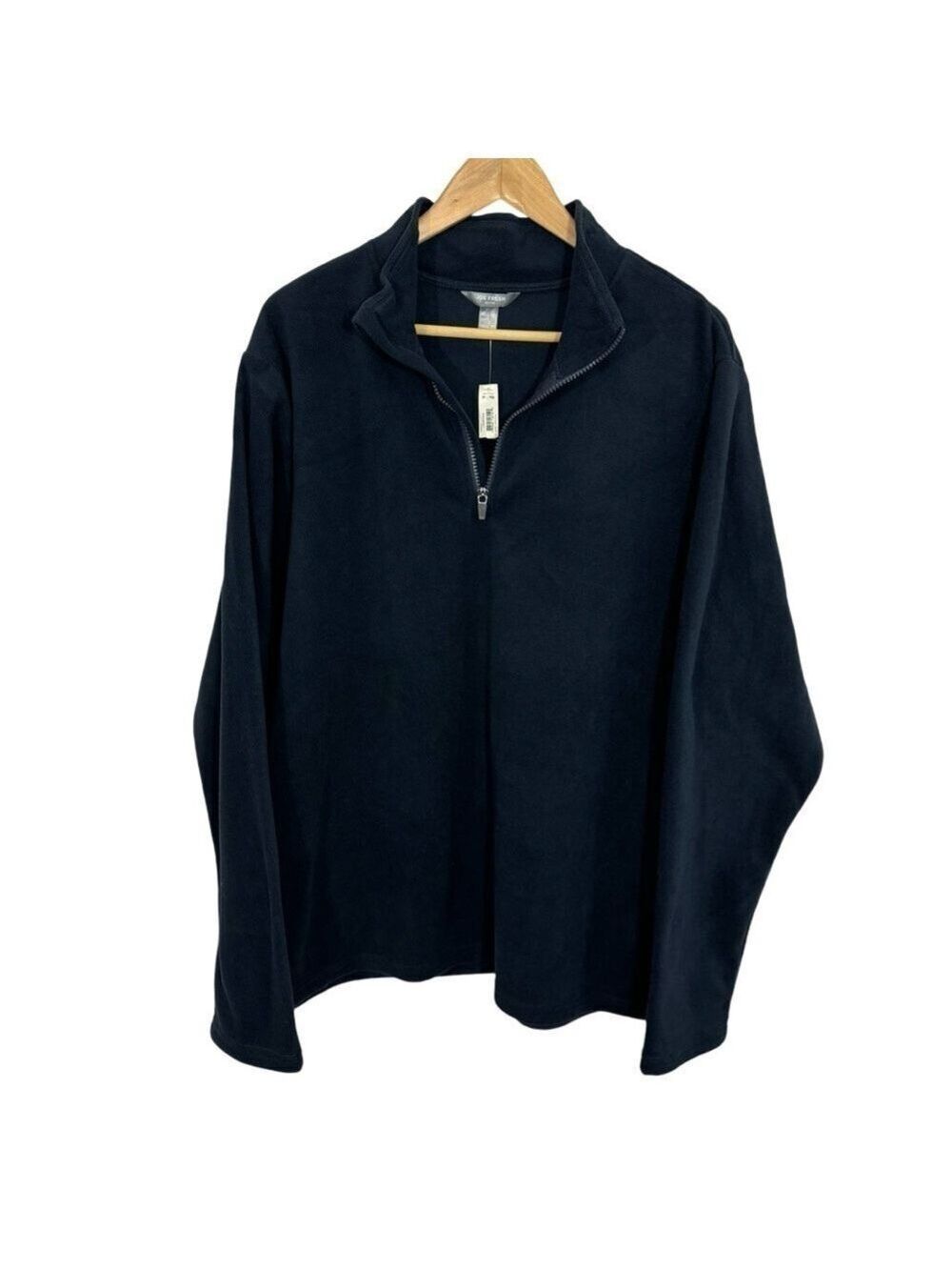 Joe Fresh Quarter Zip Fleece Pullover Mens XL Navy Blue Popover Jacket Fall NWT